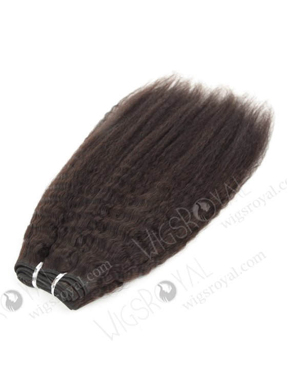In Stock Indian Virgin Hair 16" Kinky Straight Natural Color Machine Weft SM-080-10633