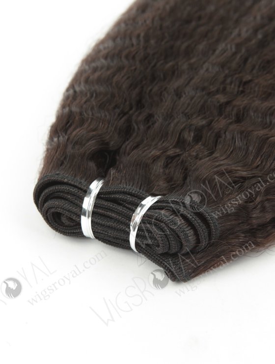 In Stock Indian Virgin Hair 16" Kinky Straight Natural Color Machine Weft SM-080-10634