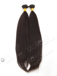 In Stock Indian Virgin Hair 20" Italian Yaki 1B# Color Machine Weft SM-116