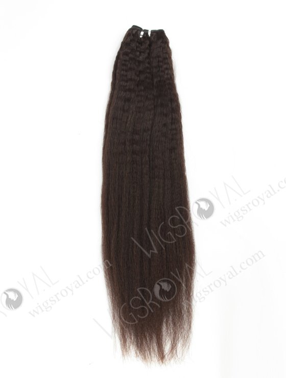 In Stock Indian Virgin Hair 24" Kinky Straight Natural Color Machine Weft SM-224-10637