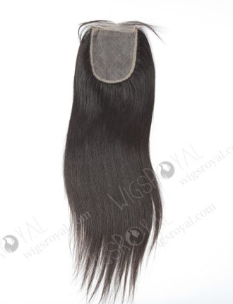 In Stock Malaysian Virgin Hair 16" Light Yaki Natural Color Silk Top Closure STC-256