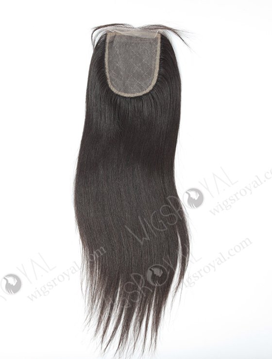 In Stock Malaysian Virgin Hair 16" Light Yaki Natural Color Silk Top Closure STC-256-10307