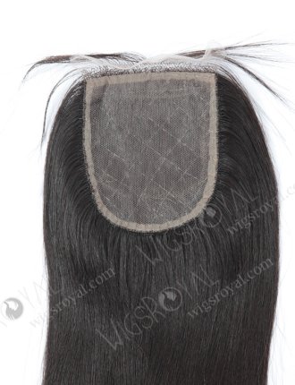 In Stock Malaysian Virgin Hair 16" Light Yaki Natural Color Silk Top Closure STC-256