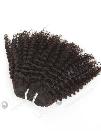 In Stock Brazilian Virgin Hair 10" Afro Curl 4mm Natural Color Machine Weft SM-486