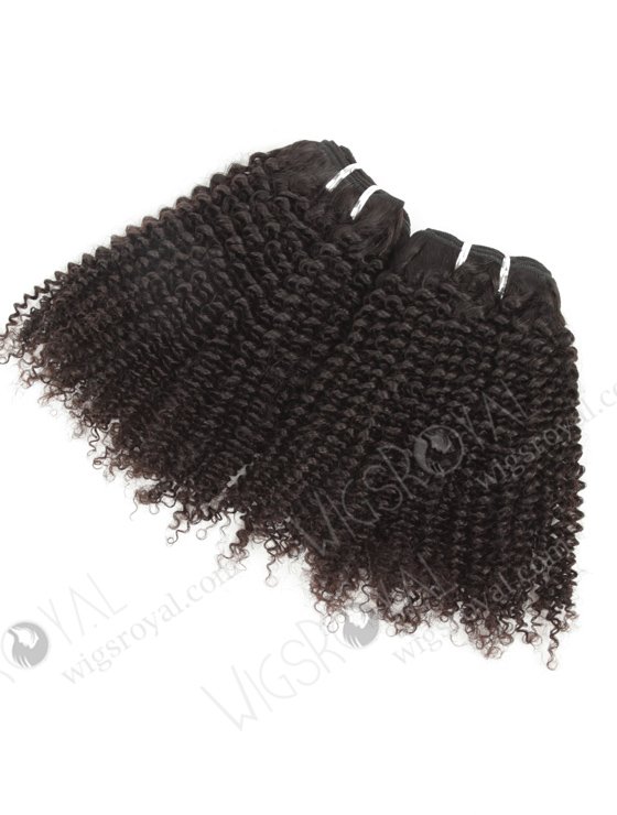 In Stock Brazilian Virgin Hair 14" Afro Curl 4mm Natural Color Machine Weft SM-488-10765