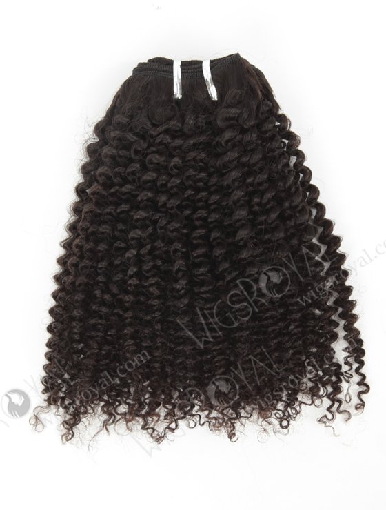 In Stock Brazilian Virgin Hair 14" Afro Curl 4mm Natural Color Machine Weft SM-488-10766