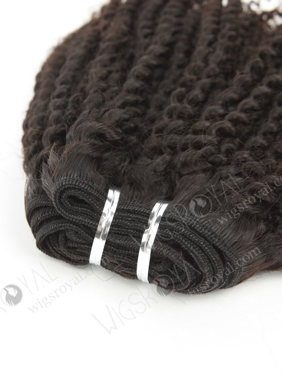 In Stock Brazilian Virgin Hair 14" Afro Curl 4mm Natural Color Machine Weft SM-488-10767