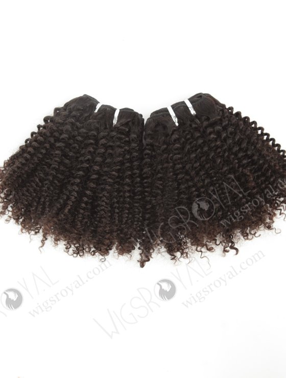 In Stock Brazilian Virgin Hair 12" Afro Curl 4mm Natural Color Machine Weft SM-487-10758