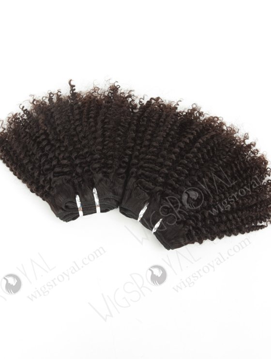 In Stock Brazilian Virgin Hair 12" Afro Curl 4mm Natural Color Machine Weft SM-487-10759