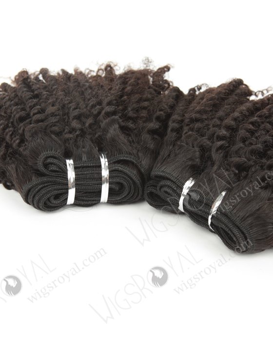 In Stock Brazilian Virgin Hair 12" Afro Curl 4mm Natural Color Machine Weft SM-487-10760