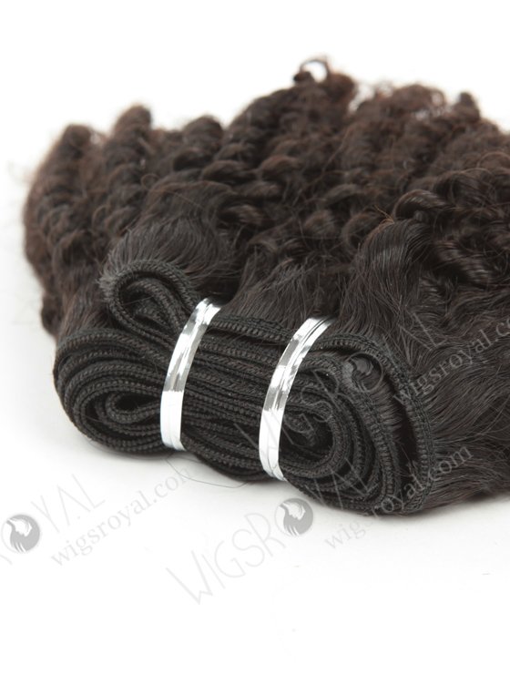 In Stock Brazilian Virgin Hair 12" Afro Curl 4mm Natural Color Machine Weft SM-487-10761