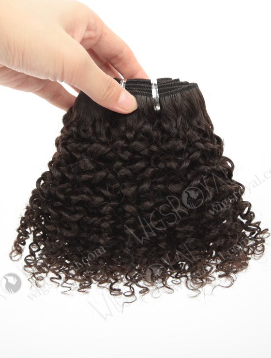 In Stock Brazilian Virgin Hair 10" Jeri Curl Natural Color Machine Weft SM-492-10794