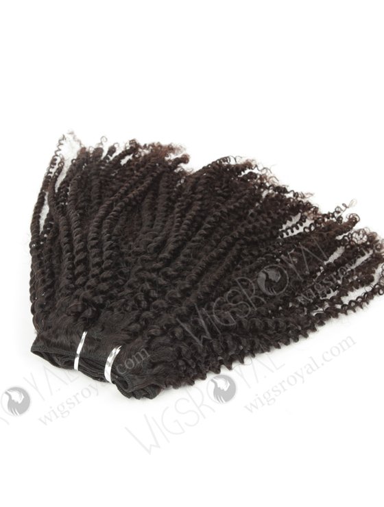 In Stock Brazilian Virgin Hair 20" Afro Curl 4mm Natural Color Machine Weft SM-491-10786