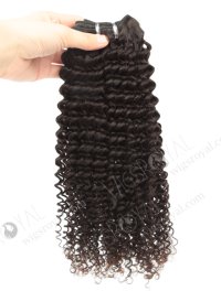 In Stock Brazilian Virgin Hair 18" Kinky Curl Natural Color Machine Weft SM-4102