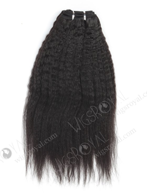 In Stock Indian Virgin Hair 16" Kinky Straight 1B# Machine Weft SM-221