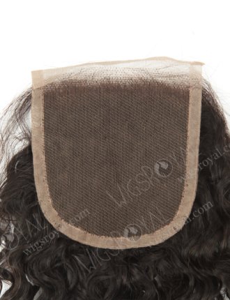 Pre-plucked Hair Line 14''Indian Virgin Natural Color Curl As Pictures Top Closures WR-LC-010