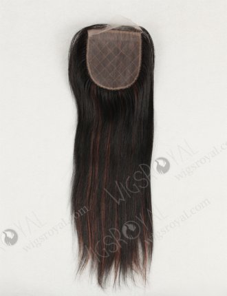 Peruvian Virgin Hair 14" Straight Mix Color Top Closure WR-LC-005