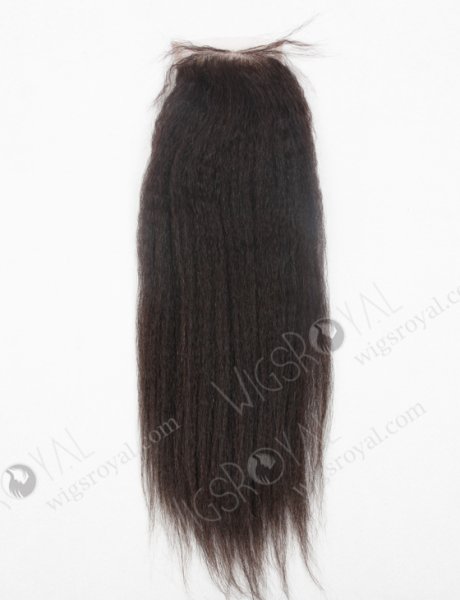Indian Remy Hair 16" Kinky Straight Natural Color Top Closure WR-LC-006
