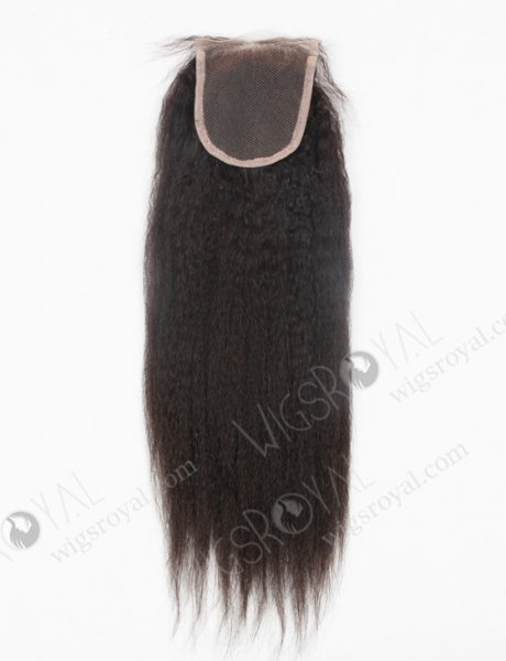 Indian Remy Hair 16" Kinky Straight Natural Color Top Closure WR-LC-006