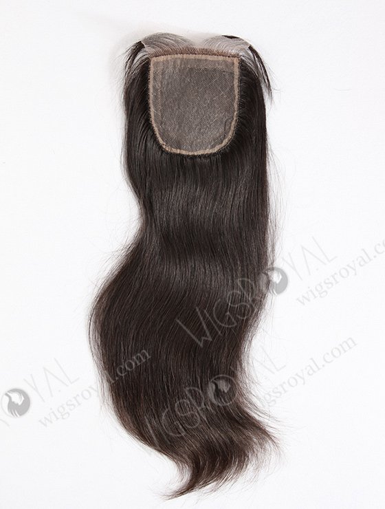 In Stock Peruvian Virgin Hair 16" Natural Straight Natural Color Silk Top Closure STC-221-11361