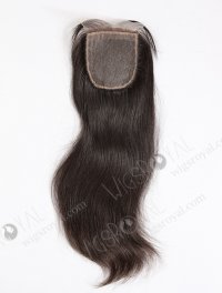 In Stock Peruvian Virgin Hair 16" Natural Straight Natural Color Silk Top Closure STC-221