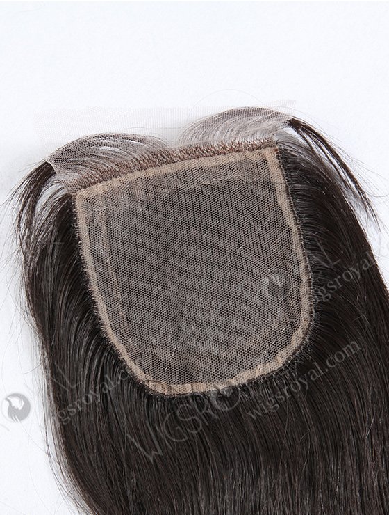 In Stock Peruvian Virgin Hair 16" Natural Straight Natural Color Silk Top Closure STC-221-11362
