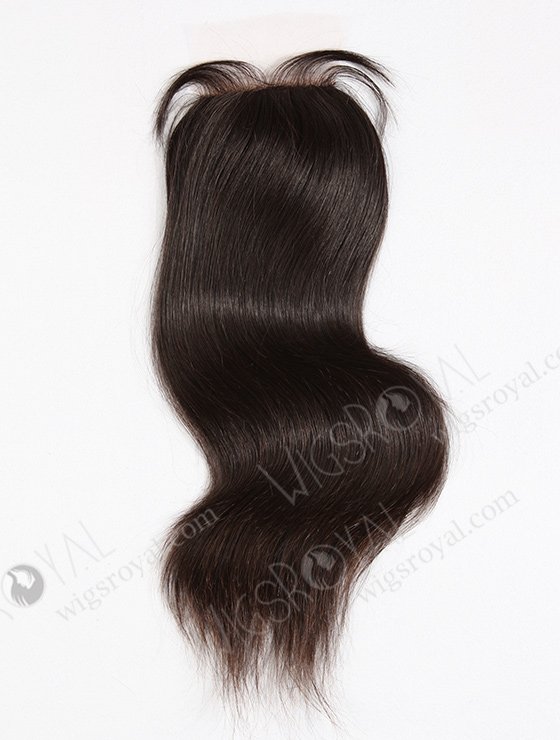In Stock Peruvian Virgin Hair 14" Natural Straight Natural Color Silk Top Closure STC-220-11355