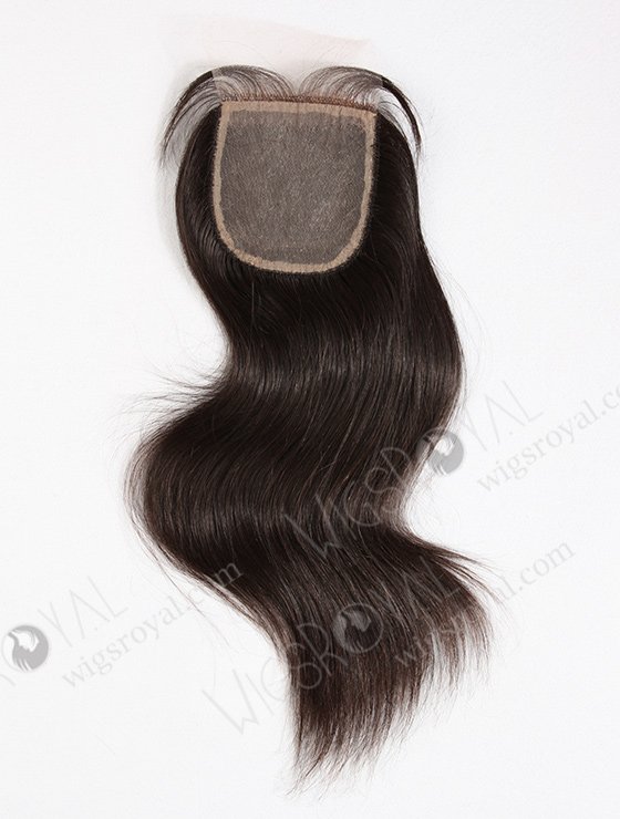 In Stock Peruvian Virgin Hair 14" Natural Straight Natural Color Silk Top Closure STC-220