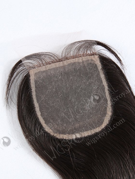 In Stock Peruvian Virgin Hair 14" Natural Straight Natural Color Silk Top Closure STC-220-11356