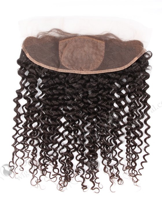 Silk Top 18mm Curly Indian Virgin Natural Color Hair Lace Frontal WR-LF-003-11148
