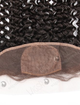 Silk Top 18mm Curly Indian Virgin Natural Color Hair Lace Frontal WR-LF-003