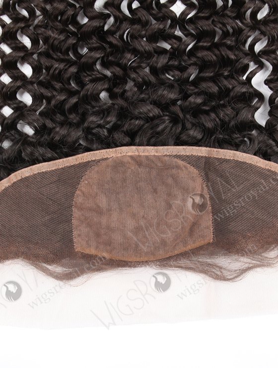 Silk Top 18mm Curly Indian Virgin Natural Color Hair Lace Frontal WR-LF-003-11147