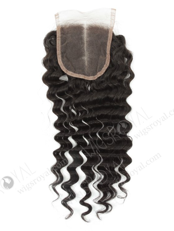 Pre-plucked Hair Line Center Part 14''Indian Virgin Natural Color Curl As Pictures Top Closures WR-LC-011-11366