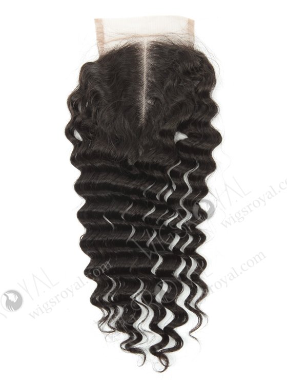 Pre-plucked Hair Line Center Part 14''Indian Virgin Natural Color Curl As Pictures Top Closures WR-LC-011-11369
