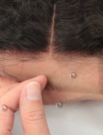 Pre-plucked Hair Line Center Part 14''Indian Virgin Natural Color Curl As Pictures Top Closures WR-LC-011