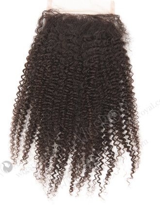 Brazilian Virgin Hair 12" Afro Curl 4mm Natural Color Top Closure WR-LC-021