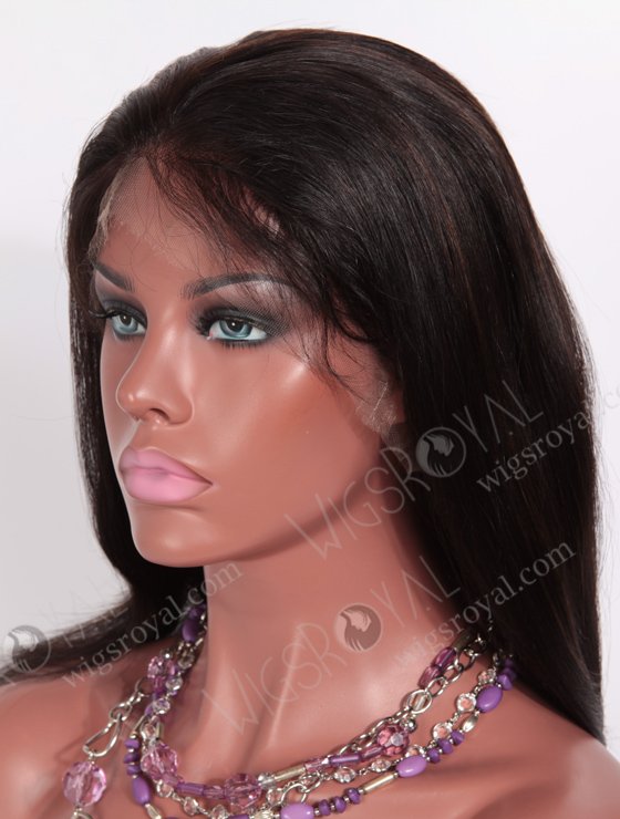 16" Indian Remy Hair Straight Wig 1b/4# Dark Highlighted Color Human Hair Wigs FLW-01292-11703