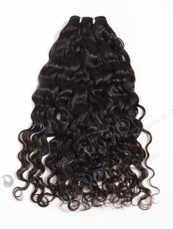 In Stock Brazilian Virgin Hair 16" Natural Curly Natural Color Machine Weft SM-087-11839