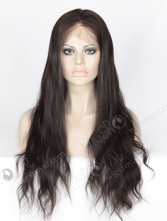 In Stock Indian Remy Hair 22" Natural Straight Natural Color Full Lace Wig FLW-01627-11717