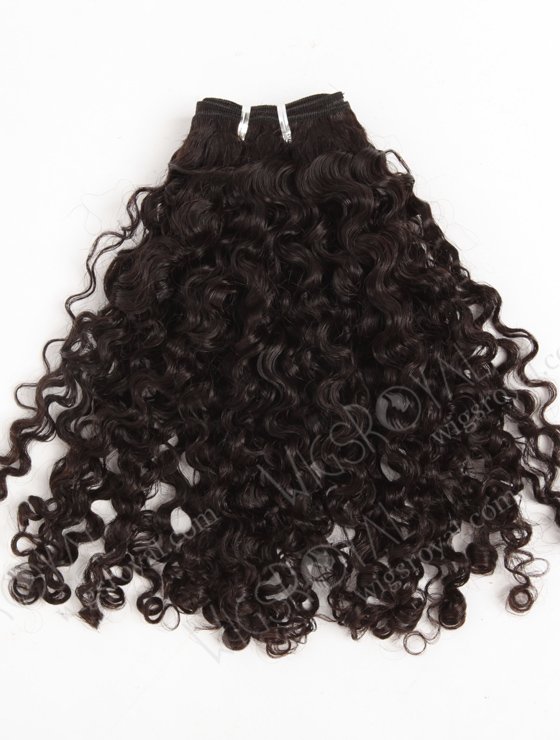 In Stock Brazilian Virgin Hair 16" Tight Curl Natural Color Machine Weft SM-468-11815