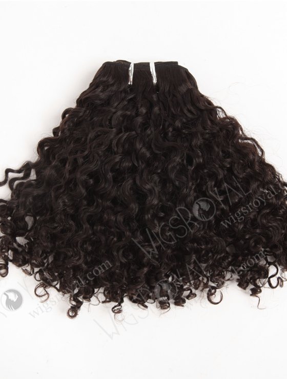 In Stock Brazilian Virgin Hair 12" Tight Curl Natural Color Machine Weft SM-150-11806