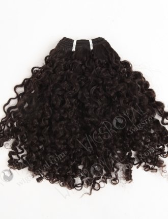 In Stock Brazilian Virgin Hair 14" Tight Curl Natural Color Machine Weft SM-078