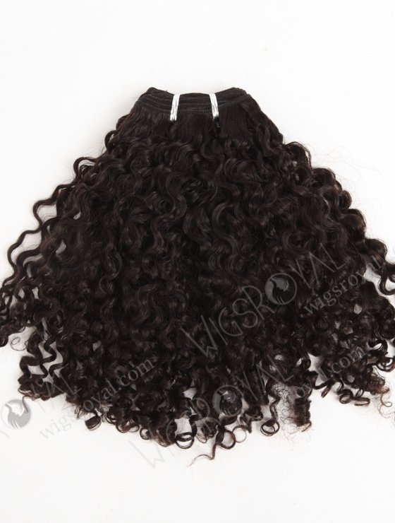 In Stock Brazilian Virgin Hair 14" Tight Curl Natural Color Machine Weft SM-078-11810