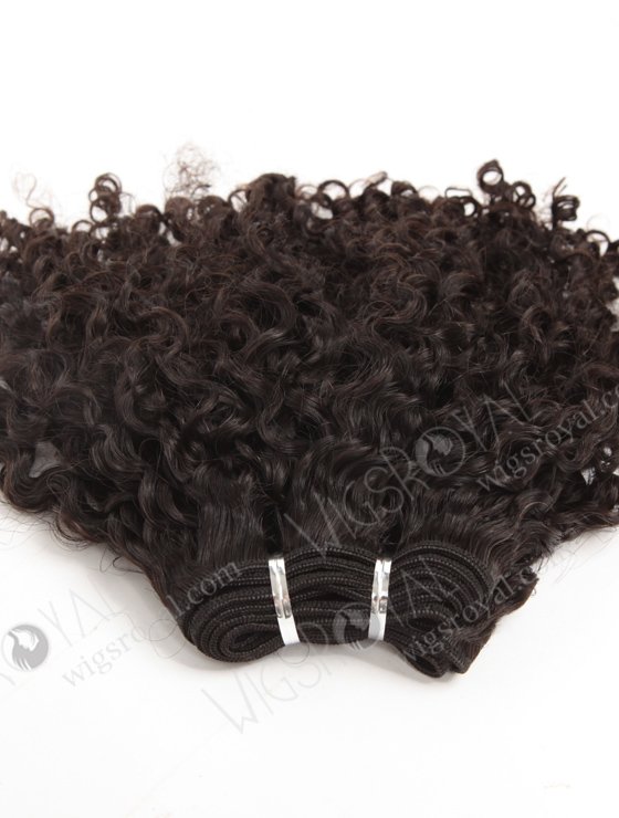 In Stock Brazilian Virgin Hair 14" Tight Curl Natural Color Machine Weft SM-078-11811