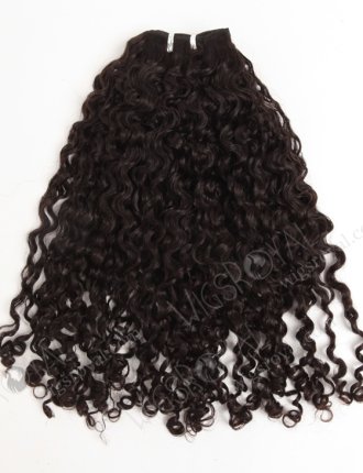 In Stock Brazilian Virgin Hair 18" Tight Curl Natural Color Machine Weft SM-157