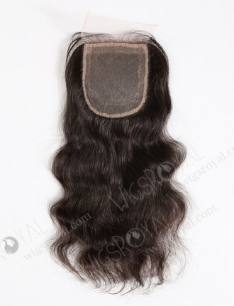 In Stock Peruvian Virgin Hair 12" Natural Wave Natural Color Silk Top Closure STC-222