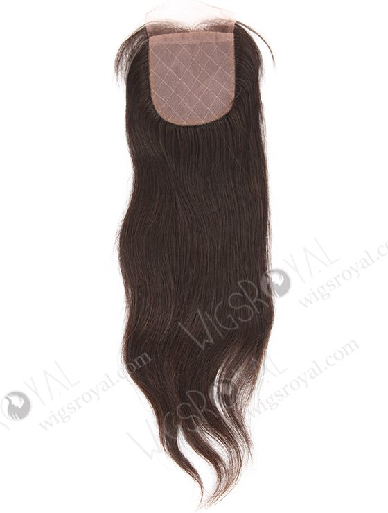 In Stock European Virgin Hair 16" Straight Natural Color Silk Top Closure STC-395-11493