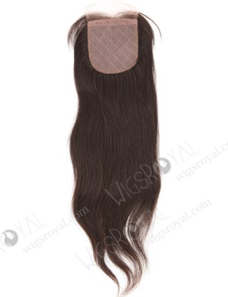 In Stock European Virgin Hair 16" Straight Natural Color Silk Top Closure STC-395