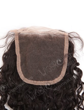 Brazilian Virgin Hair 16" Tight Curl Natural Color Top Closure WR-LC-028