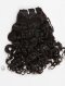 In Stock Brazilian Virgin Hair 12" Natural Curly Natural Color Machine Weft SM-449
